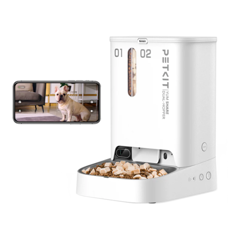 Ağıllı yemək qabı Petkit YUMSHARE Dual-Hopper with Camera Smart Pet Feeder EU